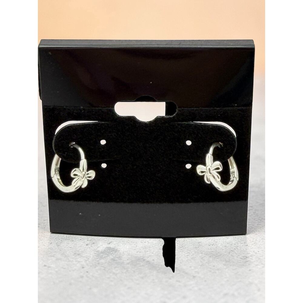 S925 Flower Shape Hoop Earrings Metal Lobe No Stone Fashion Jewelry